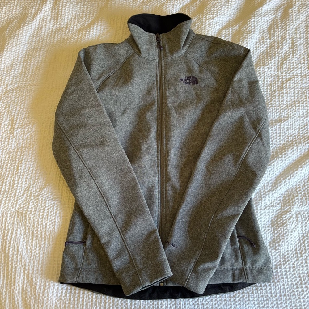 The North Face Heather Gray Zip-Up Jacket